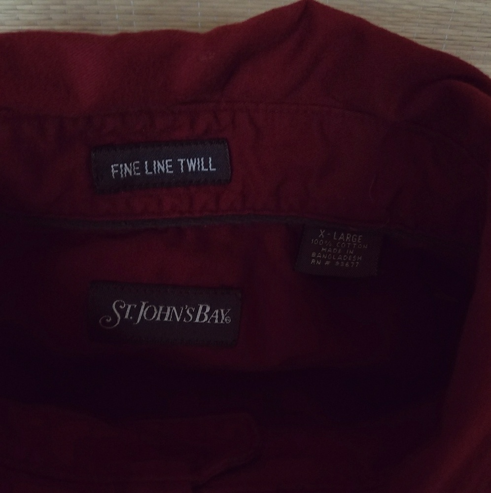 St John's Bay Fine Line Twill button up - Picture 4 of 5